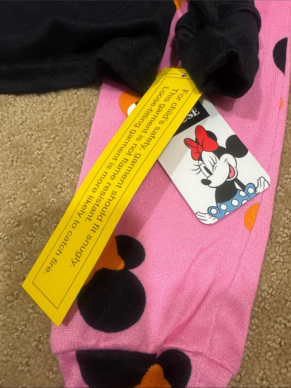 Disney Minnie Mouse Witch Pajama Set - Black & Pink - Picture 5 of 5